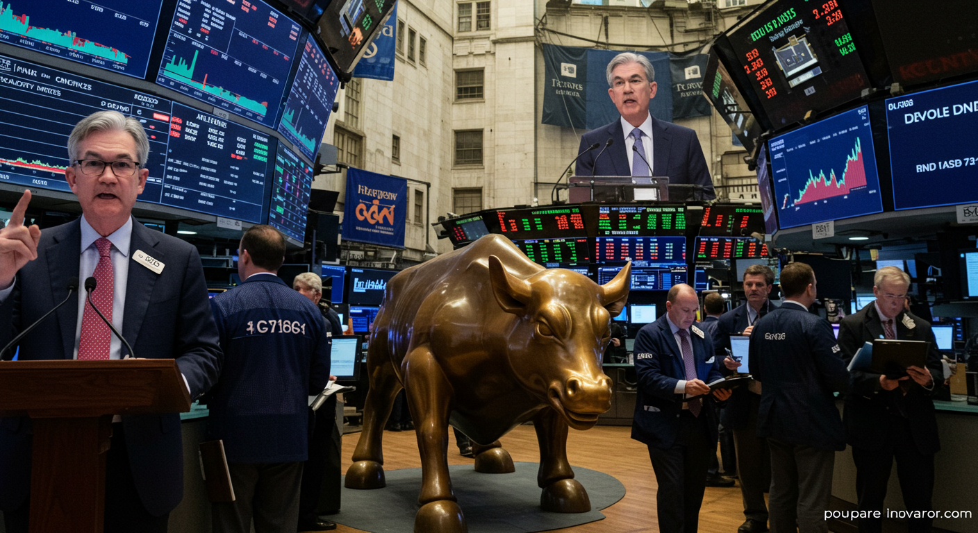 Wall Street dispara com discurso de Powell sinalizando possíveis cortes de juros